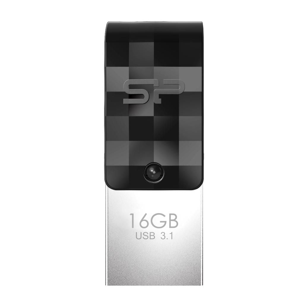 Silicon Power Mobile C31 Usb Flash Drive 16 Gb Usb Type-A / Usb Type-C 3.2 Gen 1 (3.1 Gen 1) Black, Silver