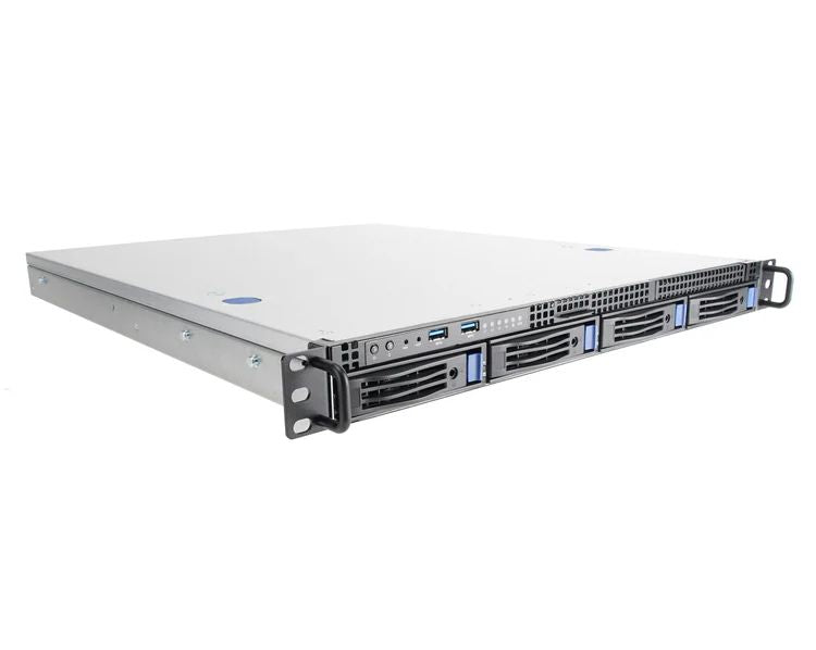 Ernitec 1U 4 Bay Server - Xeon 6357P, 32GB, 2x500GB, 9361 RAID, 2x1GbE, IPMI, TPM, 2x300W, Rails, WinServ 2025 STD - Suitable for up to 50 4MP