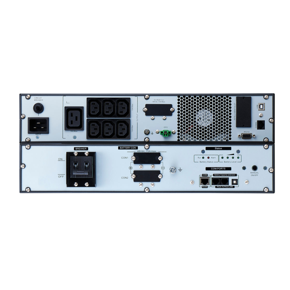 APC Easy UPS On-Line, 3kVA, Lithium-ion, Rack/Tower 4U, 230V, 6 IEC C13 + 1 IEC C19 outlets, Intelligent Card Slot, Extended runtime, W/ rail kit