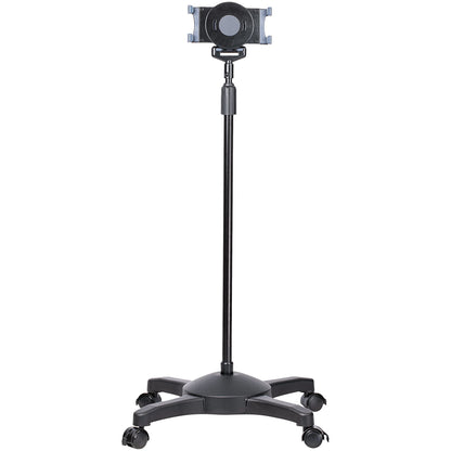 StarTech.com Mobile Tablet Stand with Lockable Wheels - Height Adjustable Cart - Universal Rolling Floor Stand for Tablets from 7 to 11 inch, Portable Tablet Stand w/ Detachable Tablet Holder - TAA