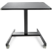 StarTech.com Mobile Standing Desk - Portable Sit Stand Ergonomic Height Adjustable Cart on Wheels - Rolling Computer/Laptop Workstation Table with Locking One-Touch Lift for Teacher/Student