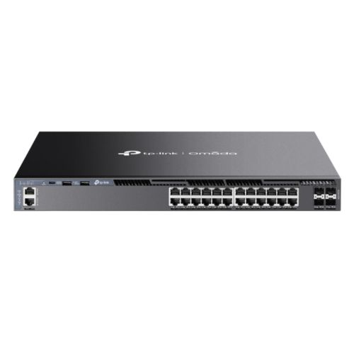 TP-LINK (SG6428X) Omada 24-Port Gigabit Stackable L3 Managed Switch with 4x 10G SFP+ Slots, USB