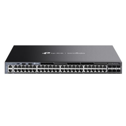 TP-LINK (SG6654X) Omada 48-Port Gigabit Stackable L3 Managed Switch with 6x 10G SFP+ Slots, USB