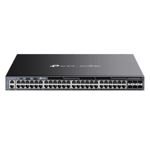 TP-LINK (SG6654XHP) Omada 48-Port Gigabit Stackable L3 Managed PoE+ Switch with 6x 10G SFP+ Slots, USB