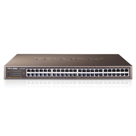 TP-LINK (TL-SF1048) 48-Port 10/100 Unmanaged Rackmount Switch, Steel Case