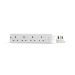 Lindy 2m 4-Way UK Mains Power Extension, White