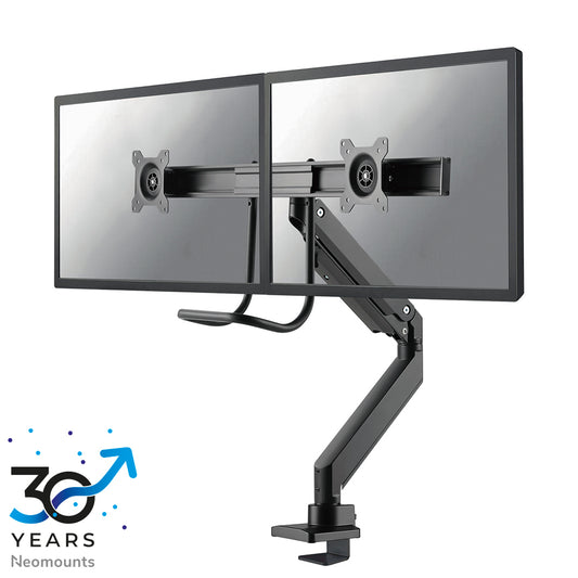 Neomounts NM-D775DXBLACK Monitor arm 10-32" - gas spring - Topfix - 180°-stop