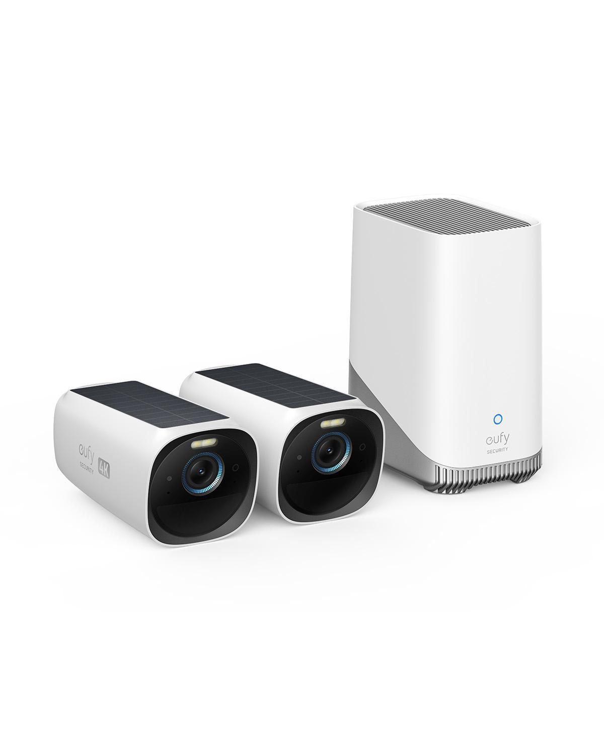 Anker Security Eufycam 3 2-Cam Kit, 4K Wireless Security Camera With Integrated Solar Panel, Face Recognition Ai, Security Camera With