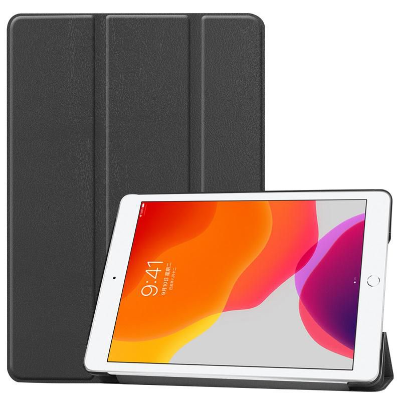 CoreParts Tri-folded Leather Case For Apple iPad 7th Gen 10.2" New - with Auto SleepWake Feature - Black