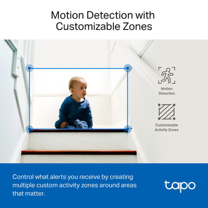 TP-Link Tapo Pan/Tilt AI Home Security Wi-Fi Camera SPEC: 3K 5MP (2880×1620), 2.4 GHz, Horizontal 360º