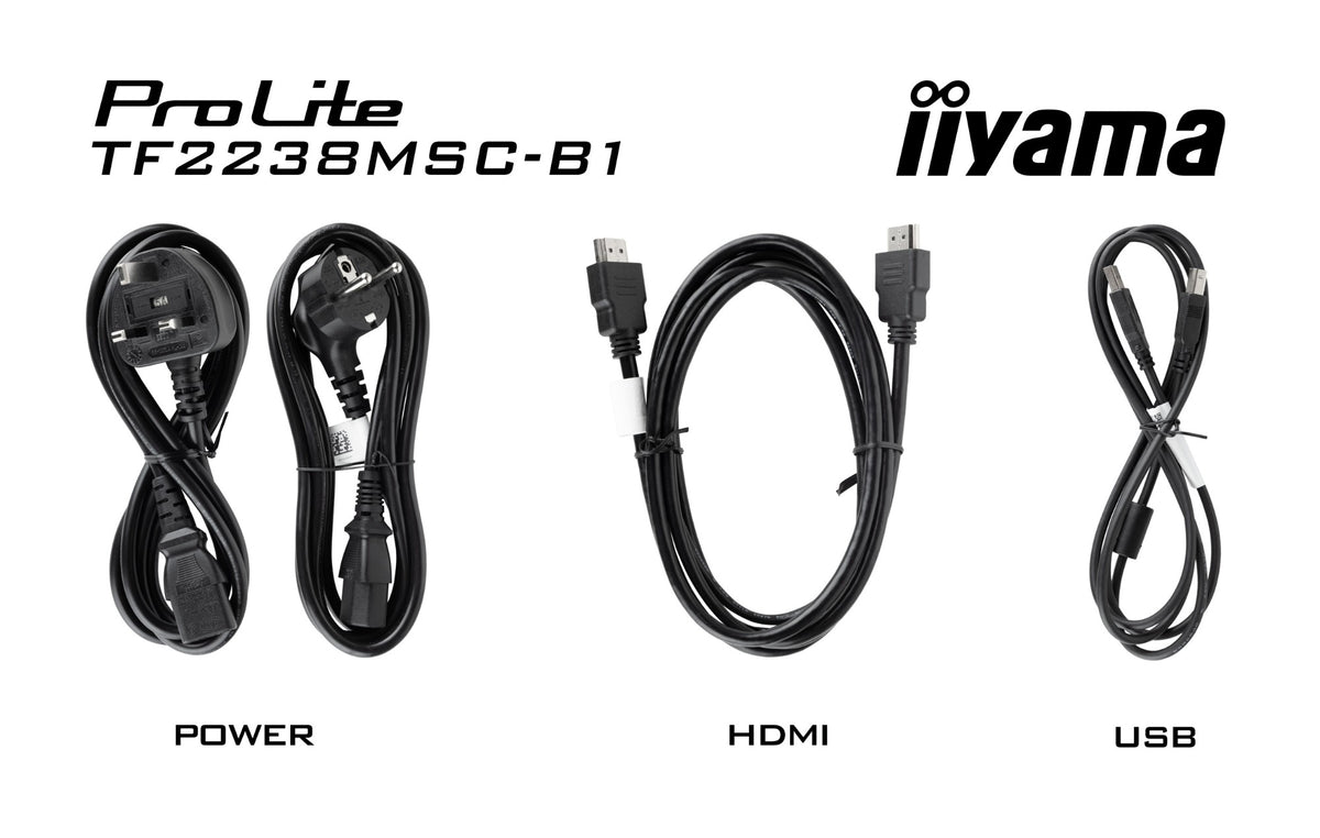 iiyama TF2238MSC-B1 computer monitor 53.3 cm (21") 1920 x 1080 pixels Full HD LED Touchscreen Black