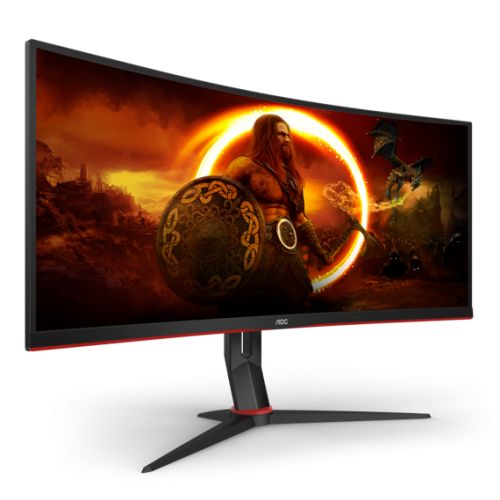 AOC 34" UWQHD Ultra-wide Curved Gaming Monitor (CU34G2X/BK), 3440 x 1440, 1ms, 144Hz, HDMI, DP, USB Hub, 6 Games Modes, VESA