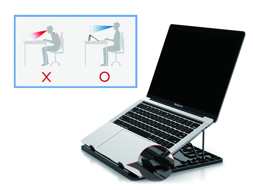 Conceptronic ERGO Laptop Cooling Stand Notebook stand Black 39.6 cm (15.6")