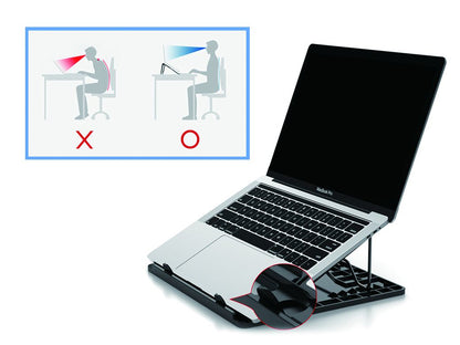 Conceptronic ERGO Laptop Cooling Stand Notebook stand Black 39.6 cm (15.6")