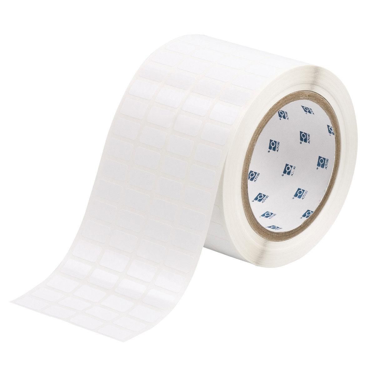 Brady Thermal Transfer Printable Labels 17.78 mm x 9.53 mm THT-57-423-10, White, Self-adhesive printer label, Die-cut label, Polyester,