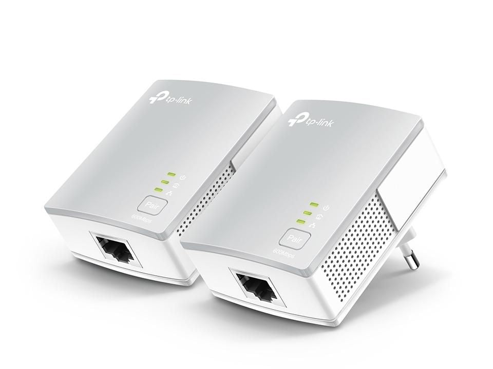 TP-Link Nano Powerline Adapter Starter Kit, 500Mbps, 300m Max, 1 x RJ-45, Fast Ethernet, 128-bit AES, 2.0W