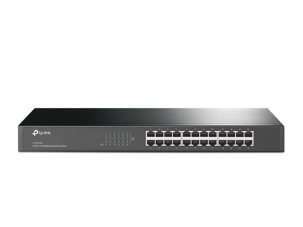 TP-Link 24port 10/100 Switch, 1U rack TL-SF1024, Unmanaged, Fast Ethernet (10/100), Full duplex, Rack mounting