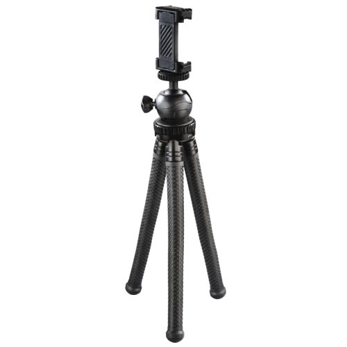 Hama (FlexPro) 3-in-1 Camera/Phone/GoPro Compact Tripod, Ball Head, 360Â° Bendable Legs, 27cm Max Height