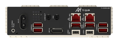 GIGABYTE TRX50 AI TOP-2B Motherboard - AMD Ryzen Threadripper PRO 7000 CPUs, 16+8+4 Phases Digital VRM, up to 5200 MHz DDR5, 4xPCIe 5.0 M.2, Wi-Fi 7, 10 GbE LAN, USB 4
