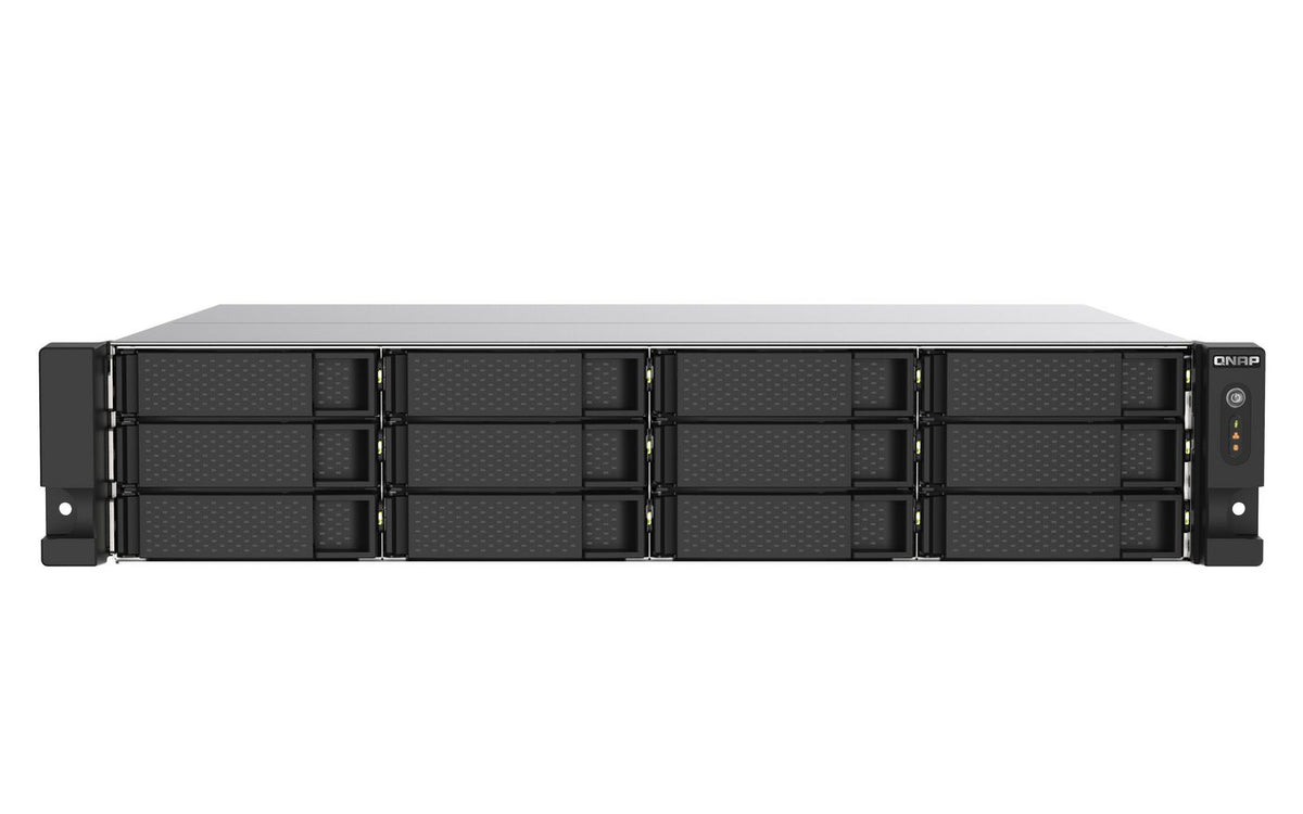 QNAP TS-1273AU-RP-8G NAS/storage server V1500B Ethernet LAN Rack (2U) Black, Grey TS-1273AU-RP-8G, NAS, Rack (2U), Ryzen Embedded, V1500B,