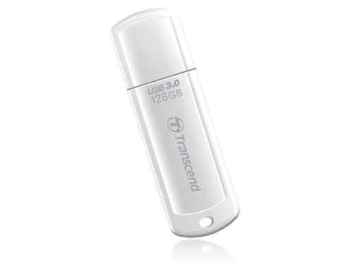 Transcend 128GB JETFLASH 730 JetFlash TS128GJF730, 128 GB, USB Type-A, 3.2 Gen 1 (3.1 Gen 1), Cap, 8.5 g, White