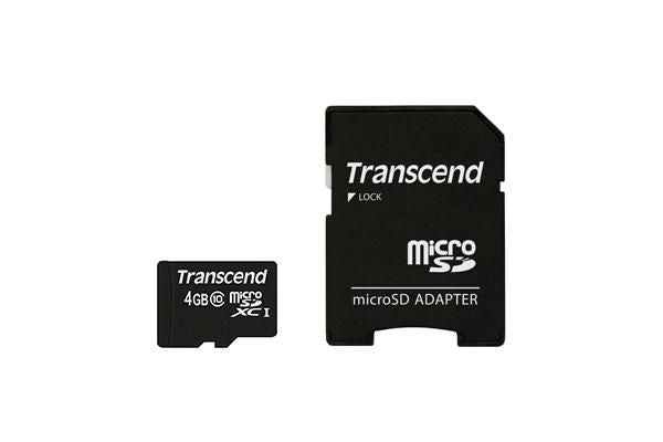 Transcend MicroSD Card SDHC 4GB + Adapte TS4GUSDHC10, 4 GB, MicroSDHC, Class 10, 45 MB/s, Shock resistant,Static proof,Temperature proof,Waterproof,