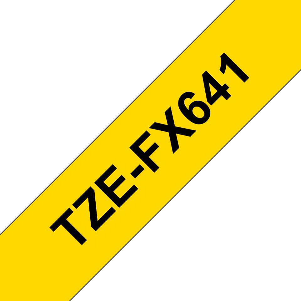 Brother Tape Black on Yellow 18mm TZe-FX641, Black on yellow, TZe, 1.8 cm, 8 m, 1 pc(s), 1.8 cm