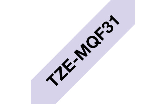 Brother TZE-MQF31 DirectLabel black on Pastell violet Laminat 12mm x 4m for Brother P-Touch TZ 3.5-36mm/6-12mm/6-18mm/6-24mm/6-36mm
