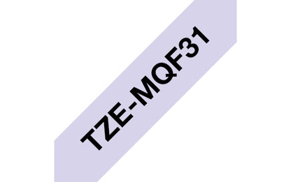 Brother TZE-MQF31 DirectLabel black on Pastell violet Laminat 12mm x 4m for Brother P-Touch TZ 3.5-36mm/6-12mm/6-18mm/6-24mm/6-36mm