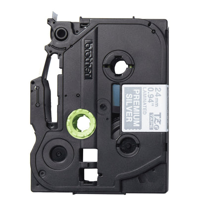 Brother TZE-PR955 DirectLabel black on premium silver 24mm x 8m for Brother P-Touch TZ 3.5-24mm/HSE/36mm/6-24mm/6-36mm