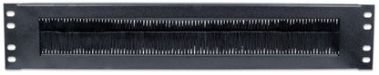 Intellinet 19" Cable Entry Panel, 2U, with Brush Insert, Black