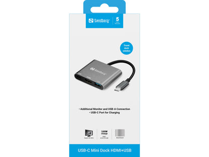 Sandberg USB-C Mini Dock HDMI+USB