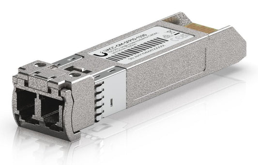 Ubiquiti SFP+ transceiver for CWDM supports 10G connections up to 20 km using single-mode fiber with a duplex LC UPC connector