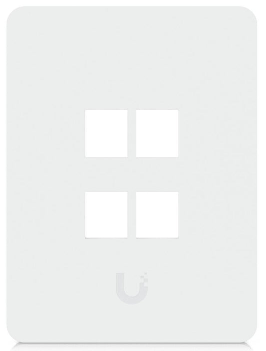 Ubiquiti Universal keystone wall plate with paintable cover for a clean, customizable finish. 4P