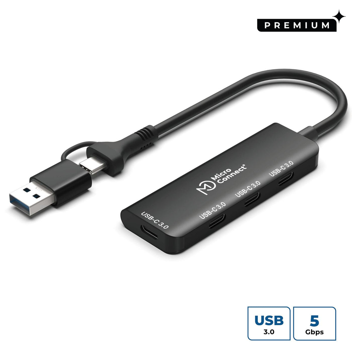 MicroConnect Premium USB-C hub 3.2 Gen 1 4-Port hub USB 3.2 Hub 4-Port with USB-C and USB-C Connectors