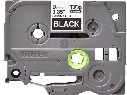 Brother TZE-325 DirectLabel white on black Laminat 9mm x 8m for Brother P-Touch TZ 3.5-18mm/6-12mm/6-18mm/6-24mm/6-36mm