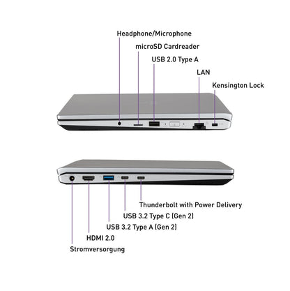 TERRA MOBILE UK1220800 laptop Intel® Core™ i7 i7-1355U 39.6 cm (15.6") Full HD 16 GB DDR5-SDRAM 512 GB SSD Wi-Fi 6 (802.11ax) Windows 11 Pro Silver