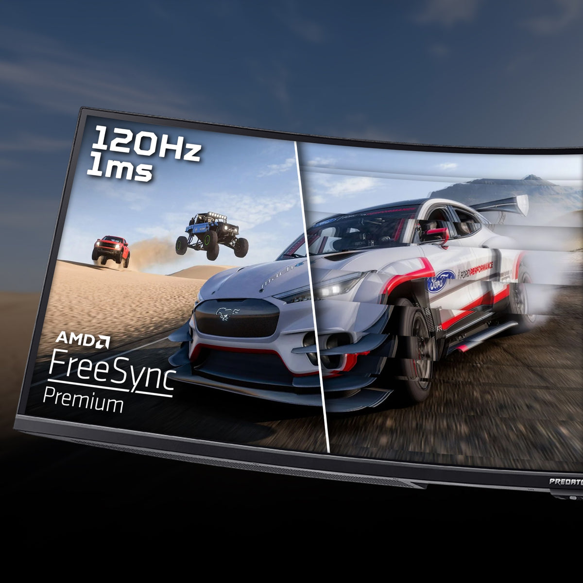 Acer Predator Z57 curved ultra-wide MiniLED gaming monitor - 57", 32:9, MiniLED, 1000R curve, Double 4K Ultra HD, 240Hz, 1ms, AMD FreeSync Premium, DisplayHDR 1000, HDMI, DP & USB-C