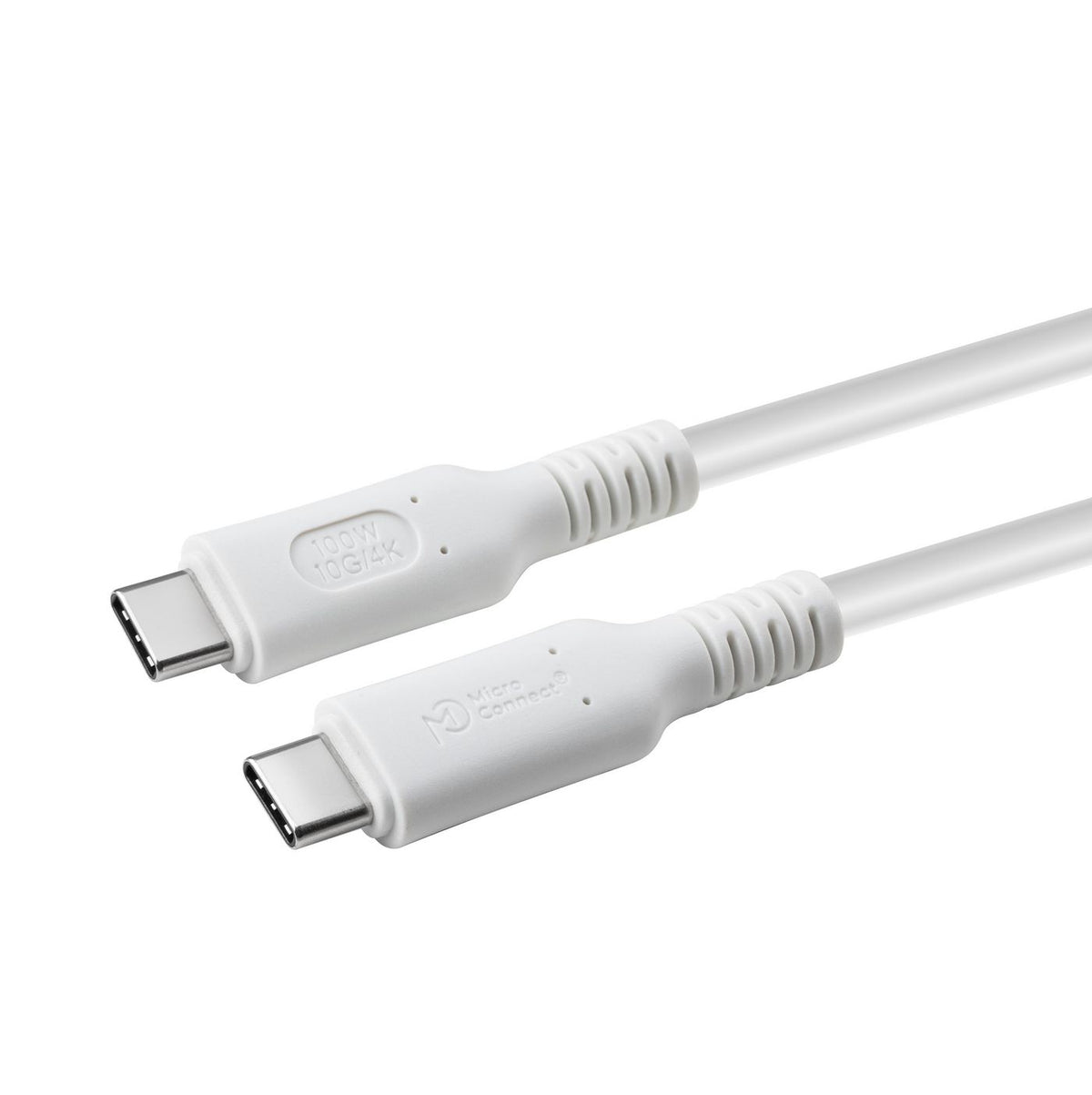 MicroConnect USB-C to USB-C Cable 2m, 100W, 10Gbps, 4K60Hz Gen2 - Supports 10 Gbps data 5~20V/5A + E-Mark 100W power
