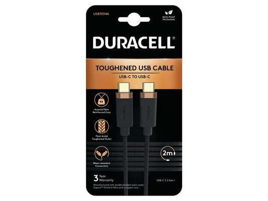 Duracell USB7034A USB cable Black