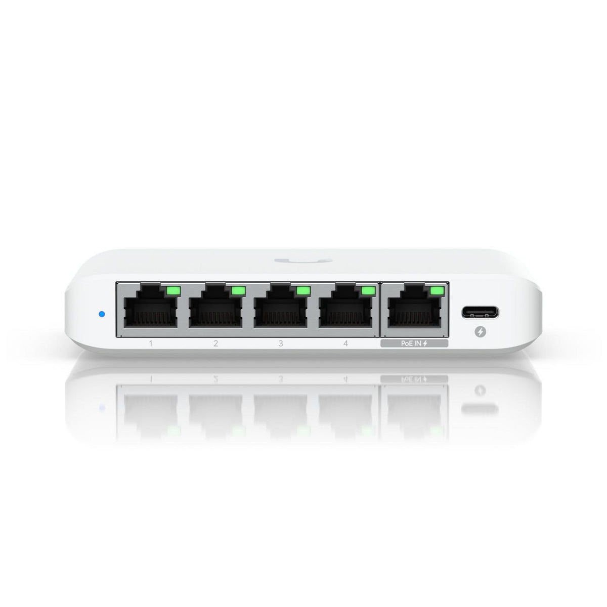 Ubiquiti Compact, 5-port 2.5G switch that can be powered with PoE or a USB-C adapter - UK Plug