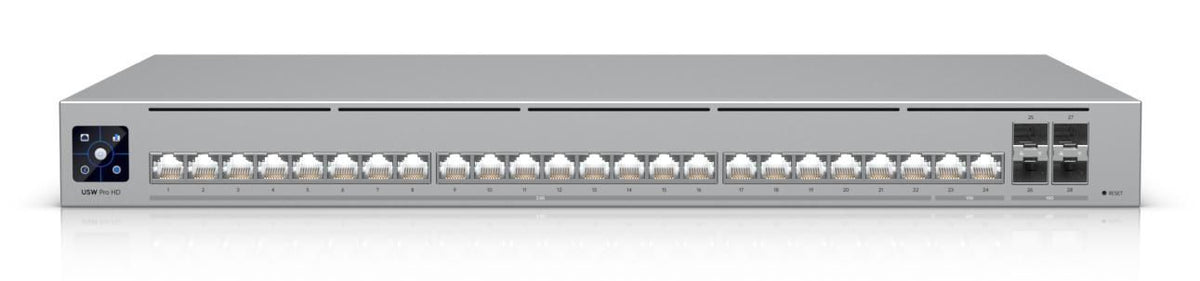 Ubiquiti Professional-grade, Layer 3 Etherlighting switch with (2) 10 GbE, (22) 2.5 GbE, and (4) 10G SFP ports - UK Plug