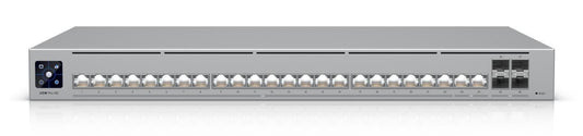 Ubiquiti Professional-grade, Layer 3 Etherlighting switch with (2) 10 GbE, (22) 2.5 GbE, and (4) 10G SFP ports - UK Plug