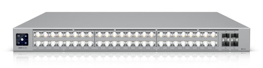 Ubiquiti Professional-grade, 48-port Layer 3 Etherlighting switch with (32) 10 GbE, (16) 2.5 GbE, and (4) 25G SFP28 ports - UK Plug
