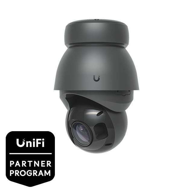 Ubiquiti Industrial-grade 4K PTZ camera with enhanced AI capabilities, 31x optical zoom, adaptive IR LED night vision, and LiDAR