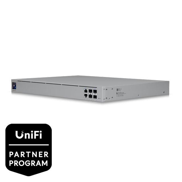 Ubiquiti 25G independent gateway with multi-WAN load balancing, 12.5 Gbps IPS routing, and redundant hot-swap PSUs. - Enterprise Deal