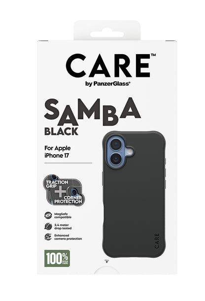 PanzerGlass CARE™ by ® Samba Case Black w. MagSafe iPhone 17