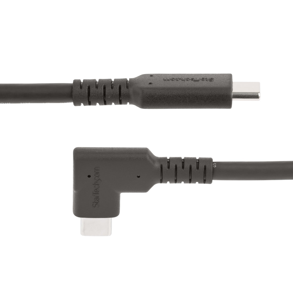 StarTech.com 1.6ft (50cm) USB-C Cable, Right-Angled, USB 10Gbps, 100W (5A) Power Delivery, 8K 60Hz / 4K 144Hz DP Alt Mode, Rugged USB C Cord - Thunderbolt Compatible