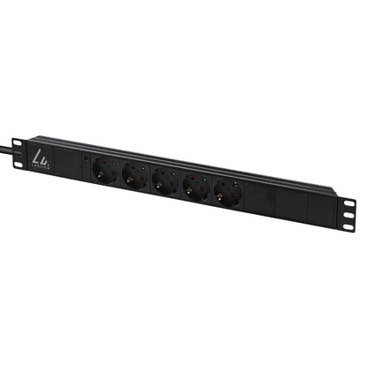 Lanview LVR-3MSCH-LIC-SCH5 power distribution unit (PDU) 5 AC outlet(s) 1U Black