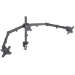 Manhattan Triple Desk Mount for TV & Monitors, For screens: 10" to 27", Clamp Assembly, VESA compatibility: 75x75 and 100x100mm - check the dimensions of the four mounting holes on back of screen to ensure it fits, Max 7kg (each), Black, Bracket, Lifetime